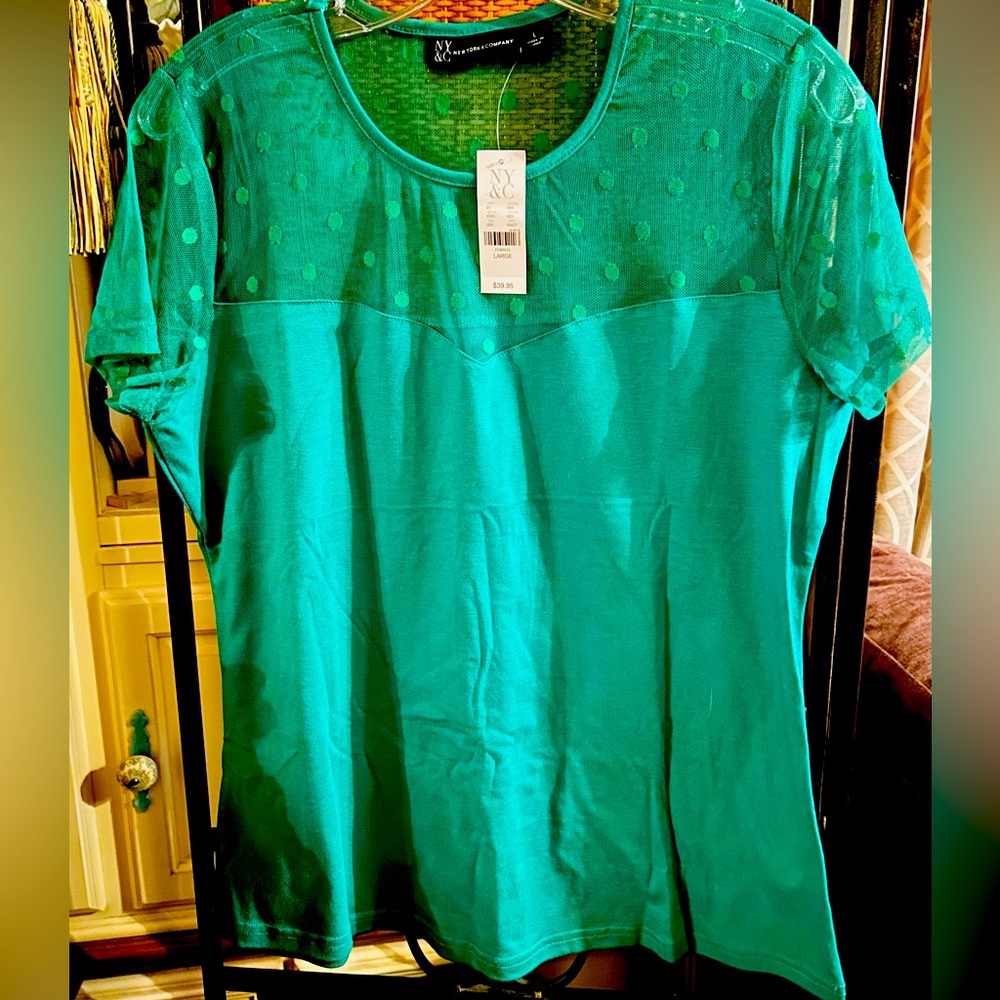 Blouse green new w/tags
